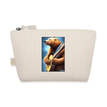 Bear Guitar Wildlife Musician Forest Animal Zoo Animal - Organic Pouch - nature - Front