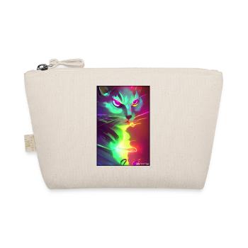 Space Cyber Cat Future Pet Cat Love - Organic Pouch - nature - Front