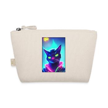 Space Cyber Cat Future Pet Cat Love - Organic Pouch - nature - Front