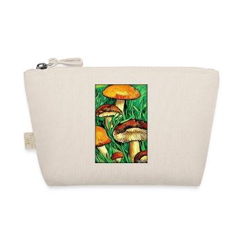 Mushrooms Forest Nature Autumn Nature Love of Nature Hiking - Organic Pouch - nature - Front