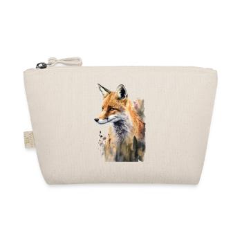 Fuchs Portrait Wasserfarben - Bio-Täschchen - Natur - Vorne