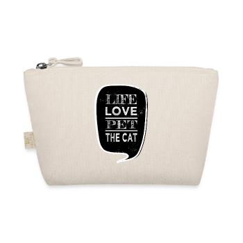 Pet Cat Valentines Day Guenon Jokes Gift Idea - Organic Pouch - nature - Front