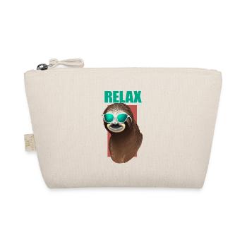 Cool Comic Portrait Sloth sunglasses relax - Organic Pouch - nature - Front