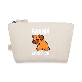 Garnix muss ich - Mops - Spruch - Bio-Täschchen - Natur - Vorne