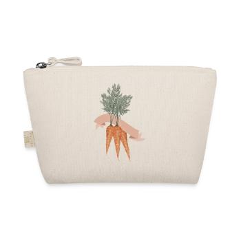 Trois carottes dans un bouquet avec bannière vierge - Trousse biologique - nature - Devant