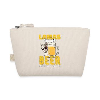 Llamas Beer Alcohol Saying Gift - Organic Pouch - nature - Front
