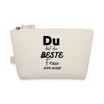 Du bist die beste Frau der Welt - Bio-Täschchen - Natur - Vorne