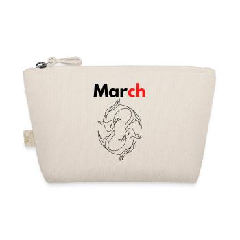 Month with its Astrological sign Pisces/Mars - Organic Pouch - nature - Front