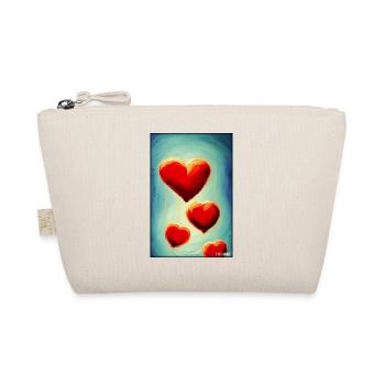 Liebe Herz Valentinstag Liebespaar Romantisch - Bio-Täschchen - Natur - Vorne