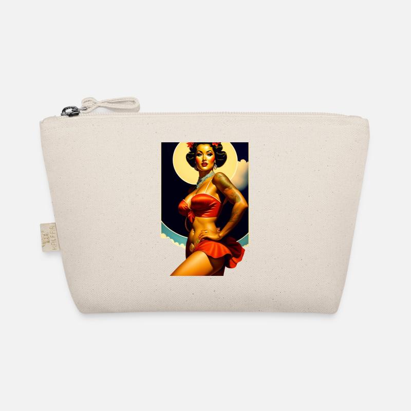 Hawaiian Exotic Tänzerin im Retro Stil - Bio-Täschchen - Natur