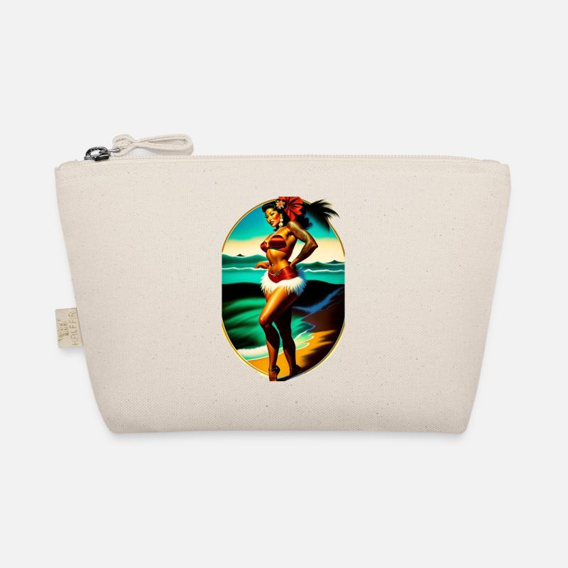 Hula Babe am Strand Bio-Täschchen