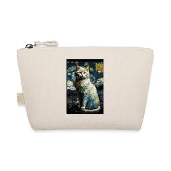 Cat Van Gogh Style ciel étoilé la nuit cool mignon - Trousse biologique - nature - Devant