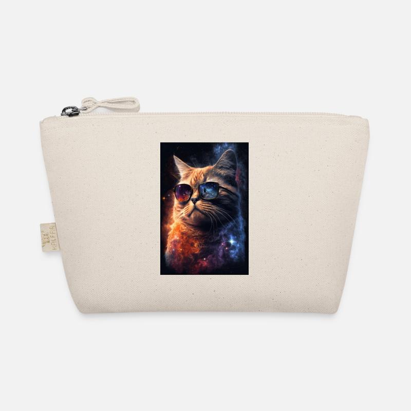 Cat Space Galaxy Space Cool Sunglasses Organic Pouch