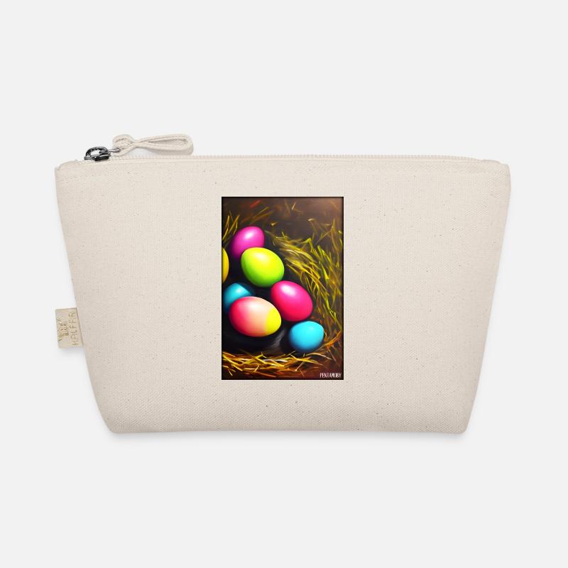 Easter Egg Easter Colorful Eggs Holiday Organic Pouch