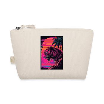 Tiger Vaporwave Retro 80s Palm Beach Summer - Trousse biologique - nature - Devant