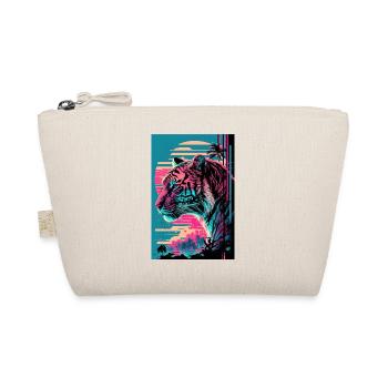 Tiger Vaporwave Retro 80s Palm Beach Summer - Trousse biologique - nature - Devant