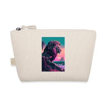 Leo Vaporwave Retro Sun Beach Animal 80s 90s - Organic Pouch - nature - Front