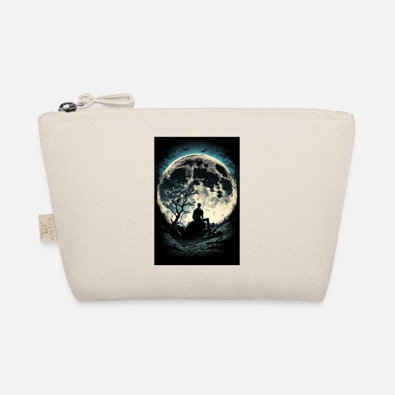 A man facing the moon Organic Pouch