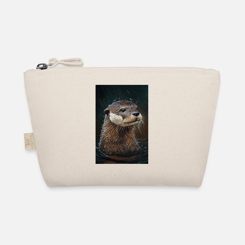 Otter Realistic Cartoon Anime Organic Pouch