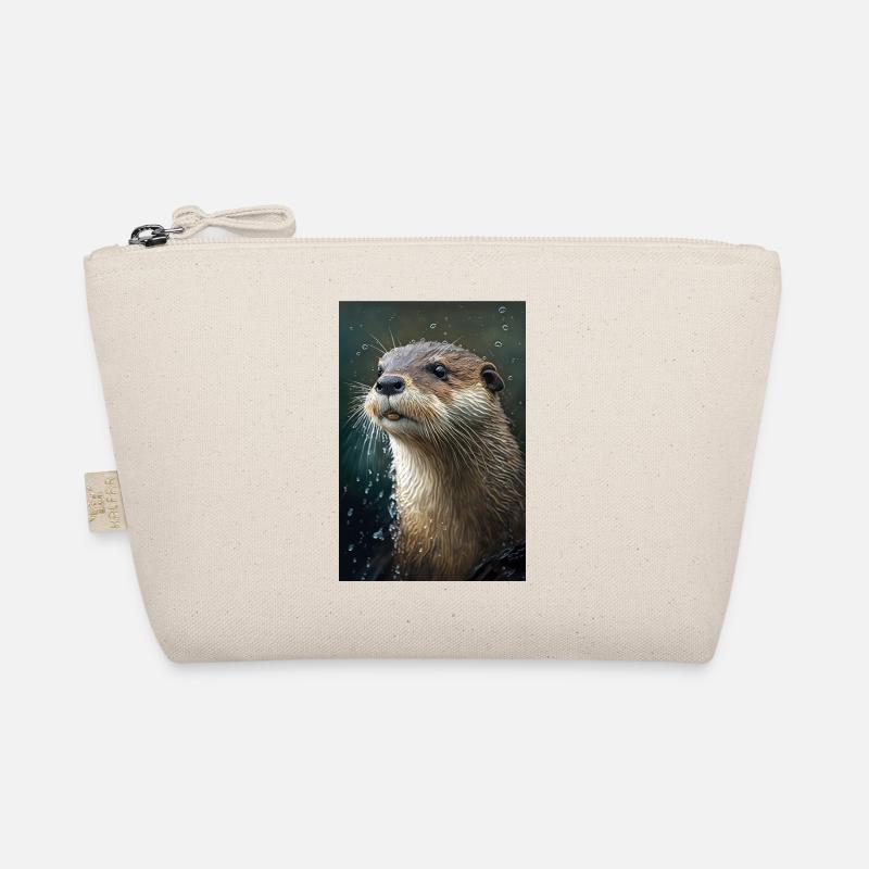 Otter Realistisch Cartoon Anime Regen - Bio-Täschchen - Natur