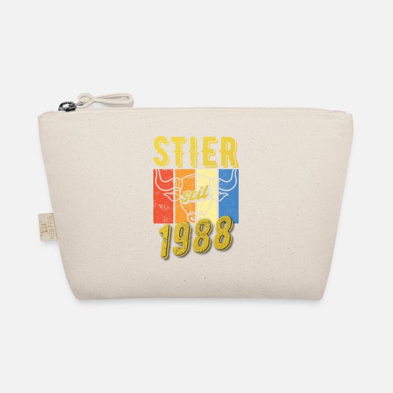 Stier 1988 Geburtstag Sternzeichen Geschenkidee Bio-Täschchen