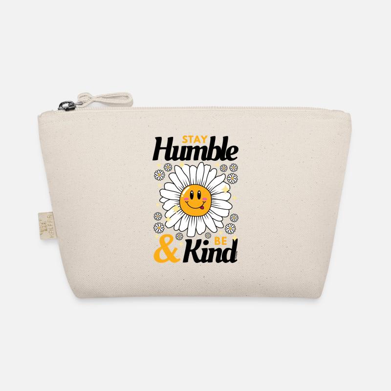 Bleib bescheiden sei nett Daisy Bio-Täschchen