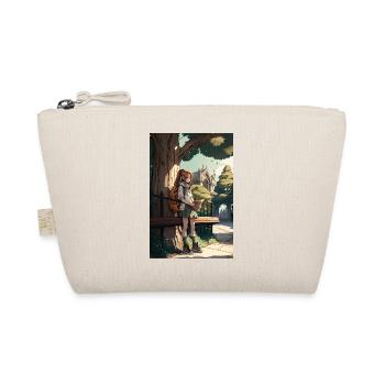 Anime Mädchen Manga Geschenk - Bio-Täschchen - Natur - Vorne