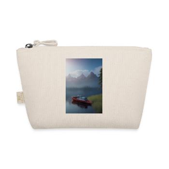 Landschaft mit See, Boot und Berge - Bio-Täschchen - Natur - Vorne