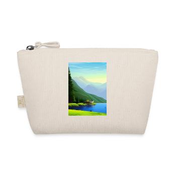 Paysage avec lac, bateau et montagnes - Trousse biologique - nature - Devant