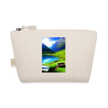 Landschaft mit See, Boot und Berge - Bio-Täschchen - Natur - Vorne