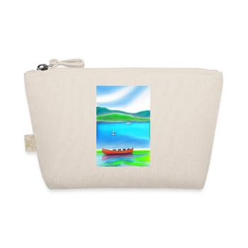 Landschaft mit See, Boot und Berge - Bio-Täschchen - Natur - Vorne