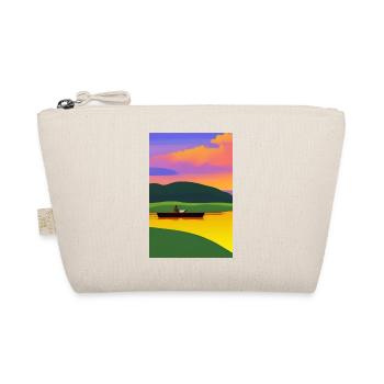 Landschaft mit See, Boot und Berge - Bio-Täschchen - Natur - Vorne
