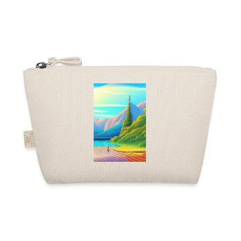 Landschaft mit See, Boot und Berge - Bio-Täschchen - Natur - Vorne