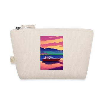 Paysage avec lac, bateau et montagnes - Trousse biologique - nature - Devant