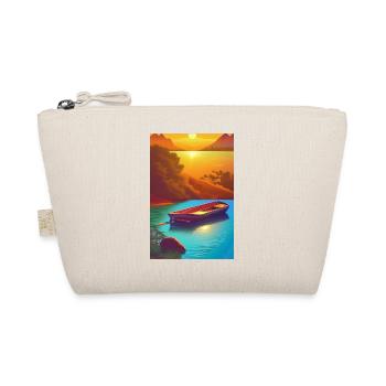 Landschaft mit See, Boot und Berge - Bio-Täschchen - Natur - Vorne