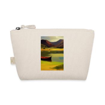 Paysage avec lac, bateau et montagnes - Trousse biologique - nature - Devant
