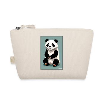 Panda Polygon Wild Panda Bear Wild Zoo Animal - Organic Pouch - nature - Front