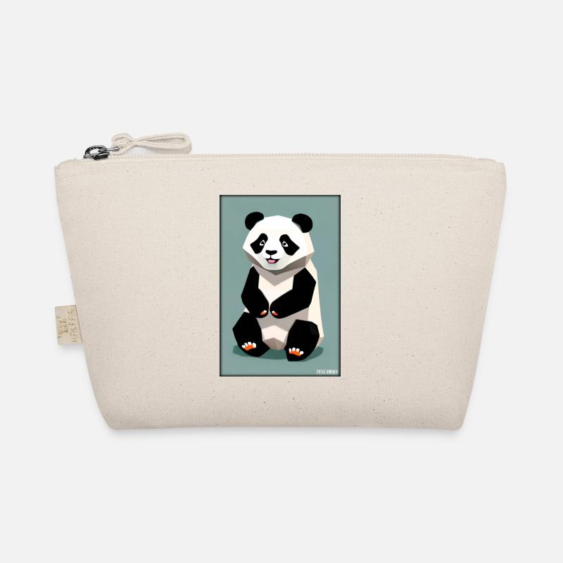 Panda Polygon Wild Panda Bear Wild Zoo Animal Organic Pouch