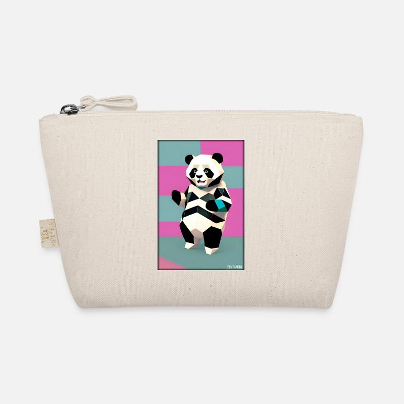 Panda Polygon Wild Panda Bear Wild Zoo Animal Organic Pouch
