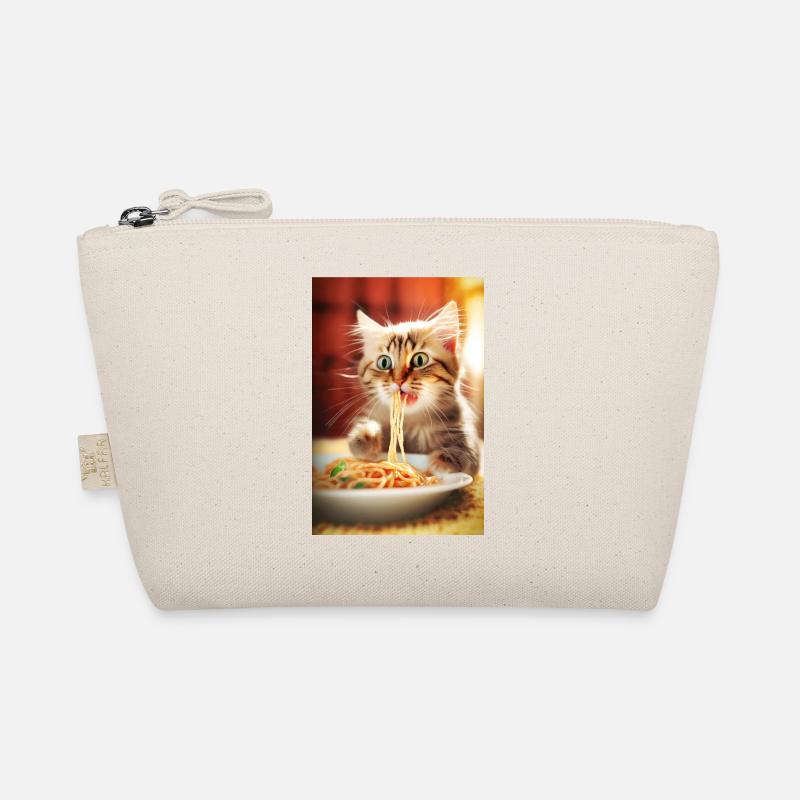 Funny cat spaghetti Organic Pouch