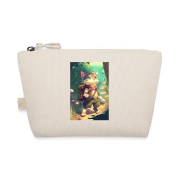 Cat Hiking Adventurer - Organic Pouch - nature - Front
