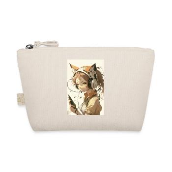 Anime Cat Girl Manga Otaku Waifu - Organic Pouch - nature - Front