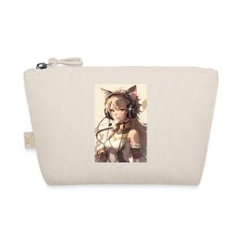 Anime Cat Girl Manga Otaku Waifu - Organic Pouch - nature - Front