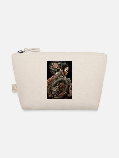 Geisha Yakuza Tatouage Dragon Japonais - Trousse biologique - nature - Devant