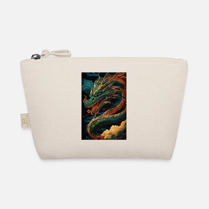 Japanischer Drache Chinesischer Drache - Bio-Täschchen - Natur