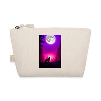 Wolf und Mond - Bio-Täschchen - Natur - Vorne