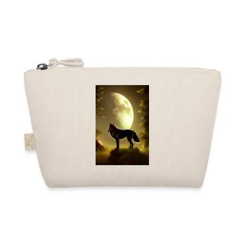 Wolf und Mond - Bio-Täschchen - Natur - Vorne
