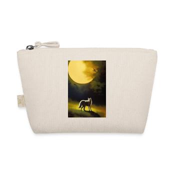 Wolf und Mond - Bio-Täschchen - Natur - Vorne