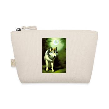 Wolf und Mond - Bio-Täschchen - Natur - Vorne