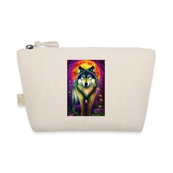 Wolf und Mond - Bio-Täschchen - Natur - Vorne